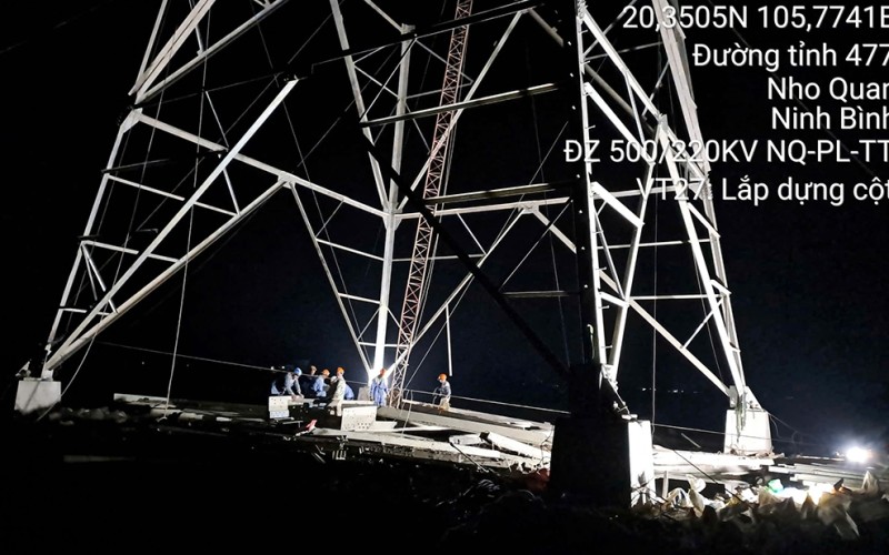 Thi công các dự án truyền tải điện ngay sau kỳ nghỉ Tết