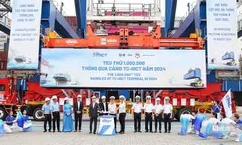 Cảng nước sâu lớn nhất miền Bắc ở Hải Phòng đón TEU thứ 1 triệu