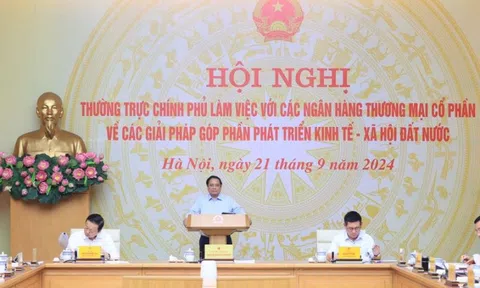 Thường trực Chính phủ làm việc với các ngân hàng thương mại cổ phần