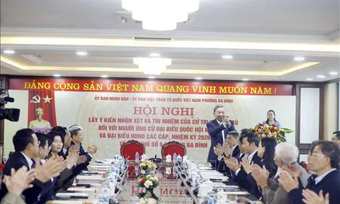 Tổng Bí thư dự Hội nghị lấy ý kiến cử tri nơi cư trú đối với người ứng cử đại biểu Quốc hội khóa XVI