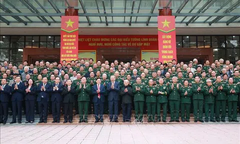 Tổng Bí thư Tô Lâm gặp mặt đại biểu tướng lĩnh quân đội nghỉ hưu, nghỉ công tác