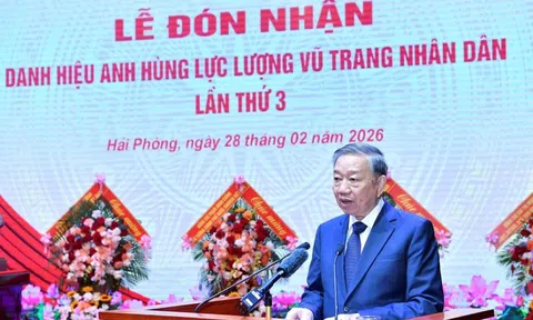 Phát biểu của Tổng Bí thư Tô Lâm tại Lễ đón nhận danh hiệu Anh hùng LLVTND của Quân chủng Hải quân