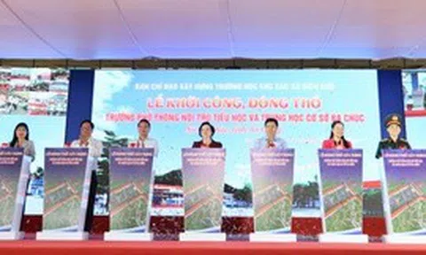 Phó Thủ tướng Phạm Thị Thanh Trà dự lễ khởi công Trường Phổ thông nội trú liên cấp Ba Chúc, tỉnh An Giang