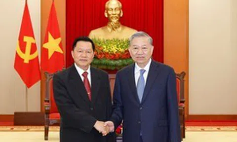 Tổng Bí thư Tô Lâm tiếp Đoàn đại biểu cấp cao Bộ Công an Lào