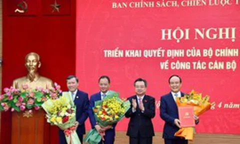 Bổ nhiệm, phân công 3 Phó Trưởng ban, Ban Chính sách, chiến lược Trung ương