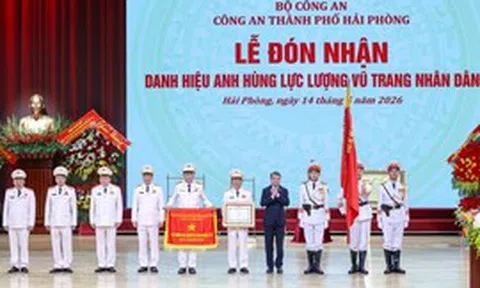 Thủ tướng Lê Minh Hưng trao danh hiệu Anh hùng tặng Công an Hải Phòng