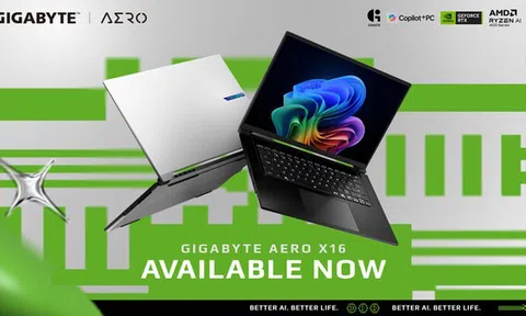 GIGABYTE chính thức mở bán AERO X16, tích hợp hiệu năng AI thế hệ mới vào mẫu Copilot+ PC siêu mỏng