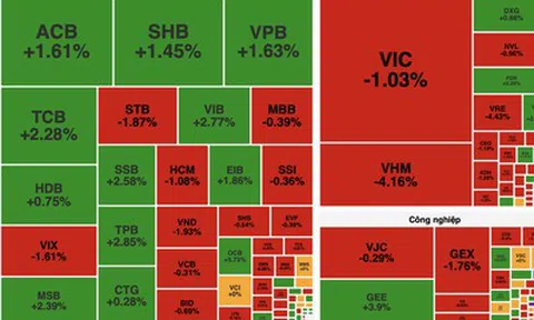 VN-Index giảm gần 10 điểm dù ngân hàng giữ nhịp