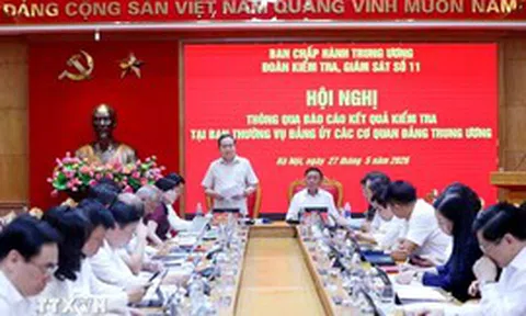 Hội nghị thông qua dự thảo Báo cáo kết quả kiểm tra tại Ban Thường vụ Đảng ủy các cơ quan Đảng Trung ương