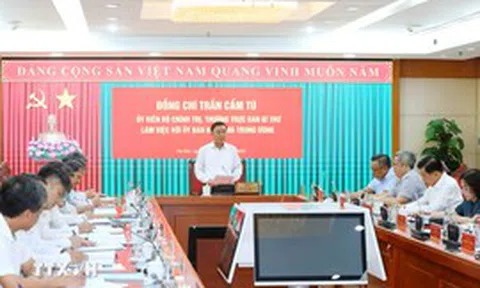 Thường trực Ban Bí thư Trần Cẩm Tú làm việc với Ủy ban Kiểm tra Trung ương