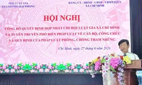 Hội Luật gia Tp.Hải Phòng tăng cường phổ biến pháp luật tại xã Chí Minh