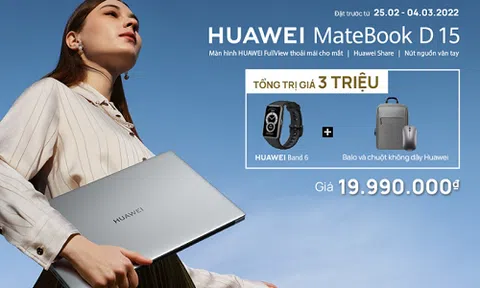 Nhiều quà tặng hấp dẫn khi đặt trước laptop MateBook 14 và MateBook D15