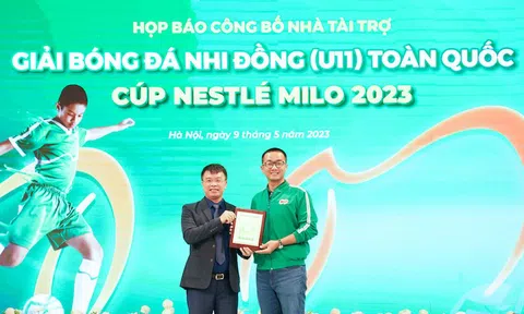 Nestlé MILO tiếp tục đồng hành với vai trò của nhà tài trợ chính thức của Giải Bóng đá Nhi đồng (U11) toàn quốc – Cúp Nestlé MILO 2023