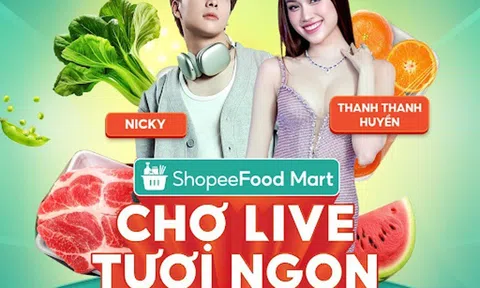 Trải nghiệm “đi chợ số” thêm độc đáo thông qua các phiên livestream của ShopeeFood Mart